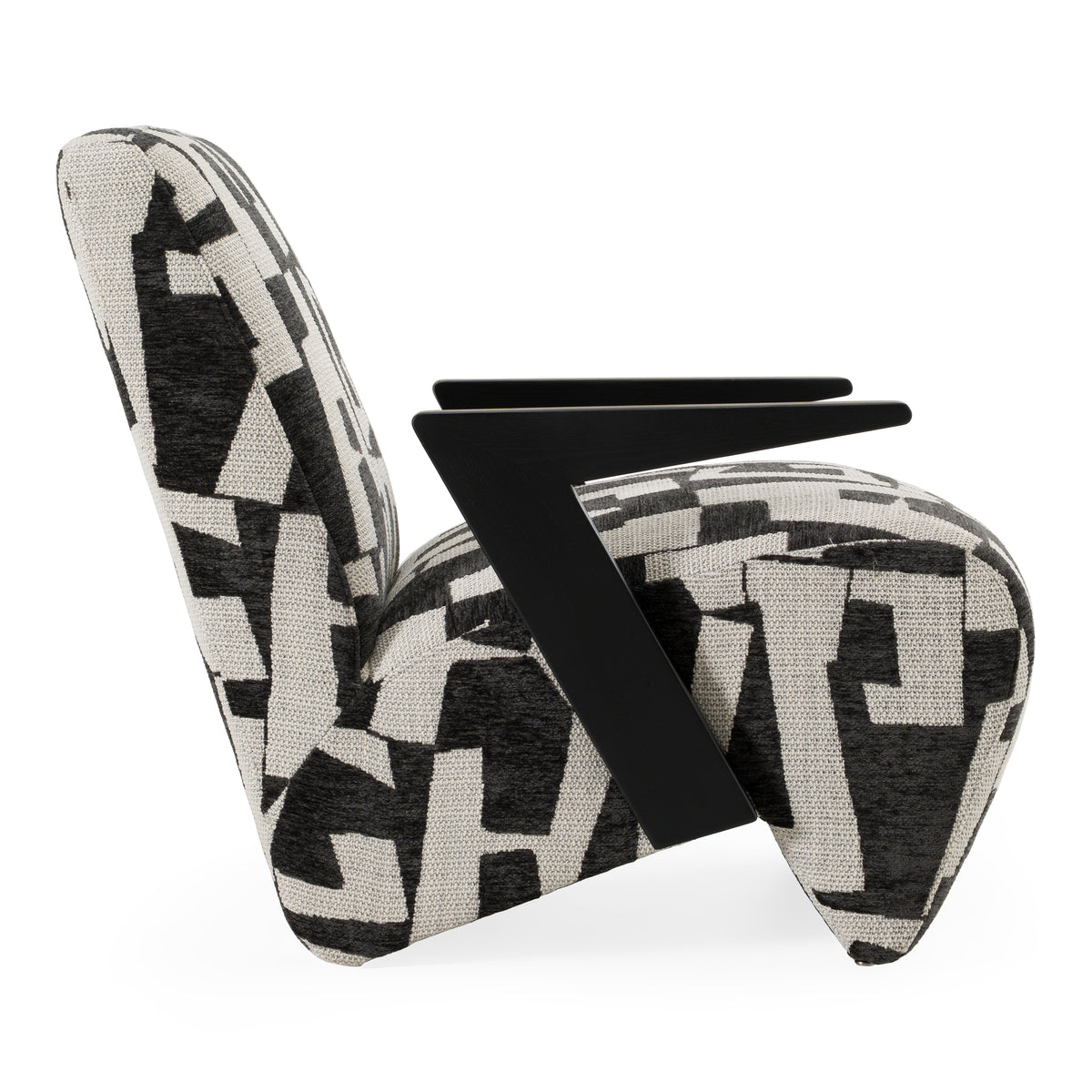Leana - Modern Black & White Fabric Accent Chair by VIG Furniture - View 4