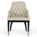 Leeds - Glam Beige and Black Dining Chair by VIG Furniture - View 2