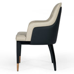 Leeds - Glam Beige and Black Dining Chair by VIG Furniture - View 3
