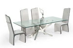 Legend Modern Glass & Stainless Steel Dining Table by VIG Furniture - View 3