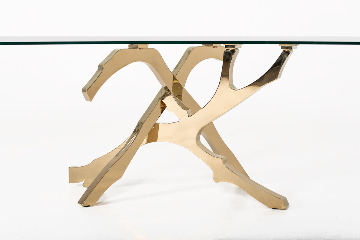 Legend Modern Glass & Gold Dining Table by VIG Furniture - View 11