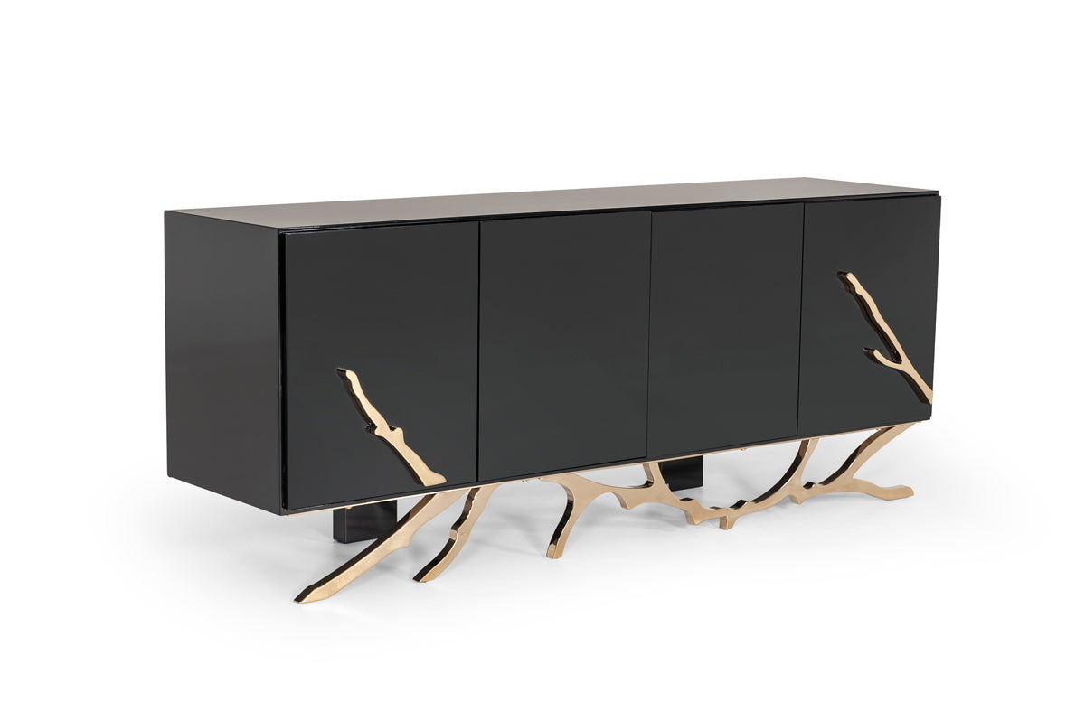 Legend Modern Black & Gold Buffet by VIG Furniture - View 6