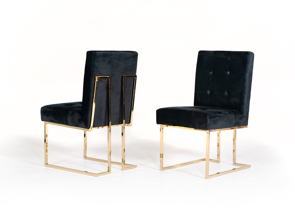 Legend Modern Black & Gold Dining Chair (Set of 2) by VIG Furniture - View 1