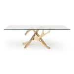 Legend Modern Glass & Gold Dining Table by VIG Furniture - View 1