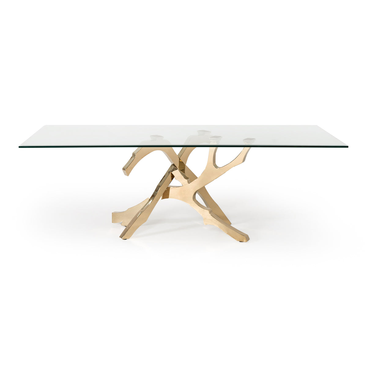 Legend Modern Glass & Gold Dining Table by VIG Furniture - View 1