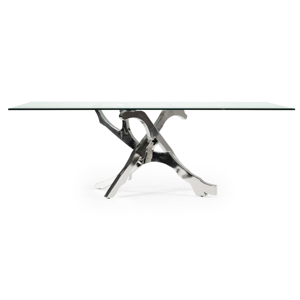 Legend Modern Glass & Stainless Steel Dining Table by VIG Furniture - View 1