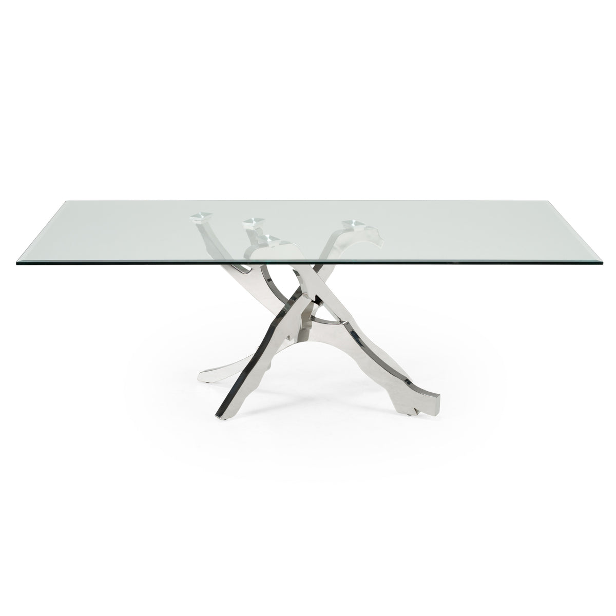 Legend Modern Glass & Stainless Steel Dining Table by VIG Furniture - View 7