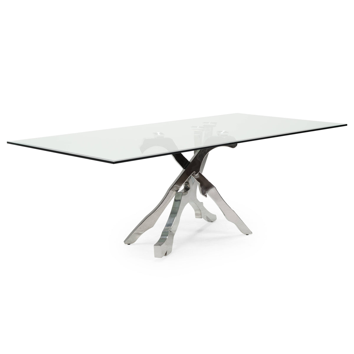 Legend Modern Glass & Stainless Steel Dining Table by VIG Furniture - View 6