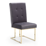 Legend Modern Grey Fabric & Gold Dining Chair (Set of 2) by VIG Furniture - View 1