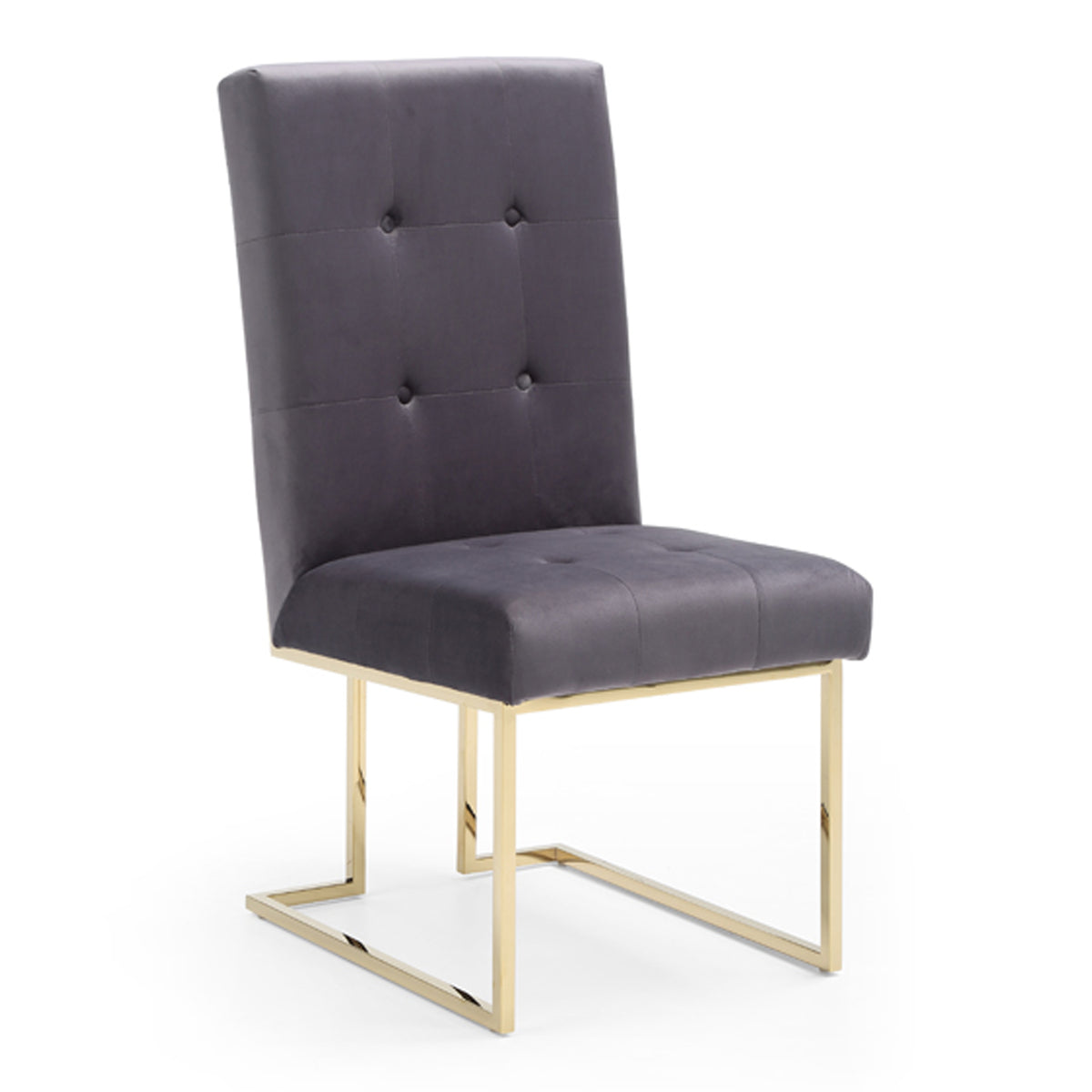 Legend Modern Grey Fabric & Gold Dining Chair (Set of 2) by VIG Furniture - View 1