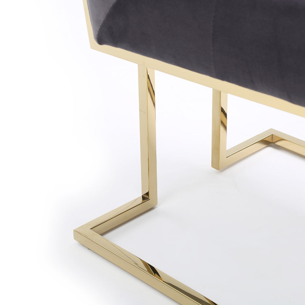 Legend Modern Grey Fabric & Gold Dining Chair (Set of 2) by VIG Furniture - View 13