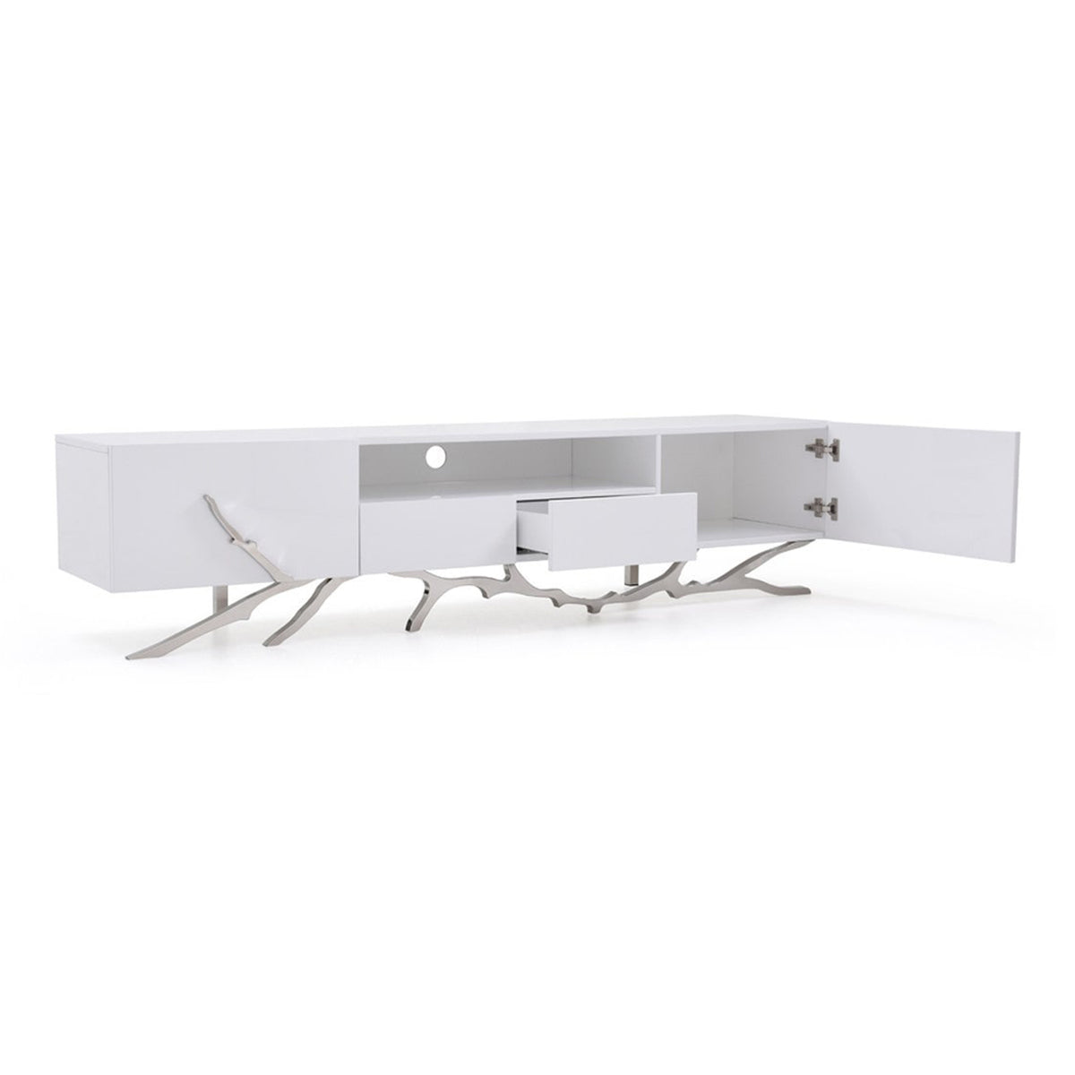Legend - 87"-Wide Modern White TV Stand by VIG Furniture - View 8