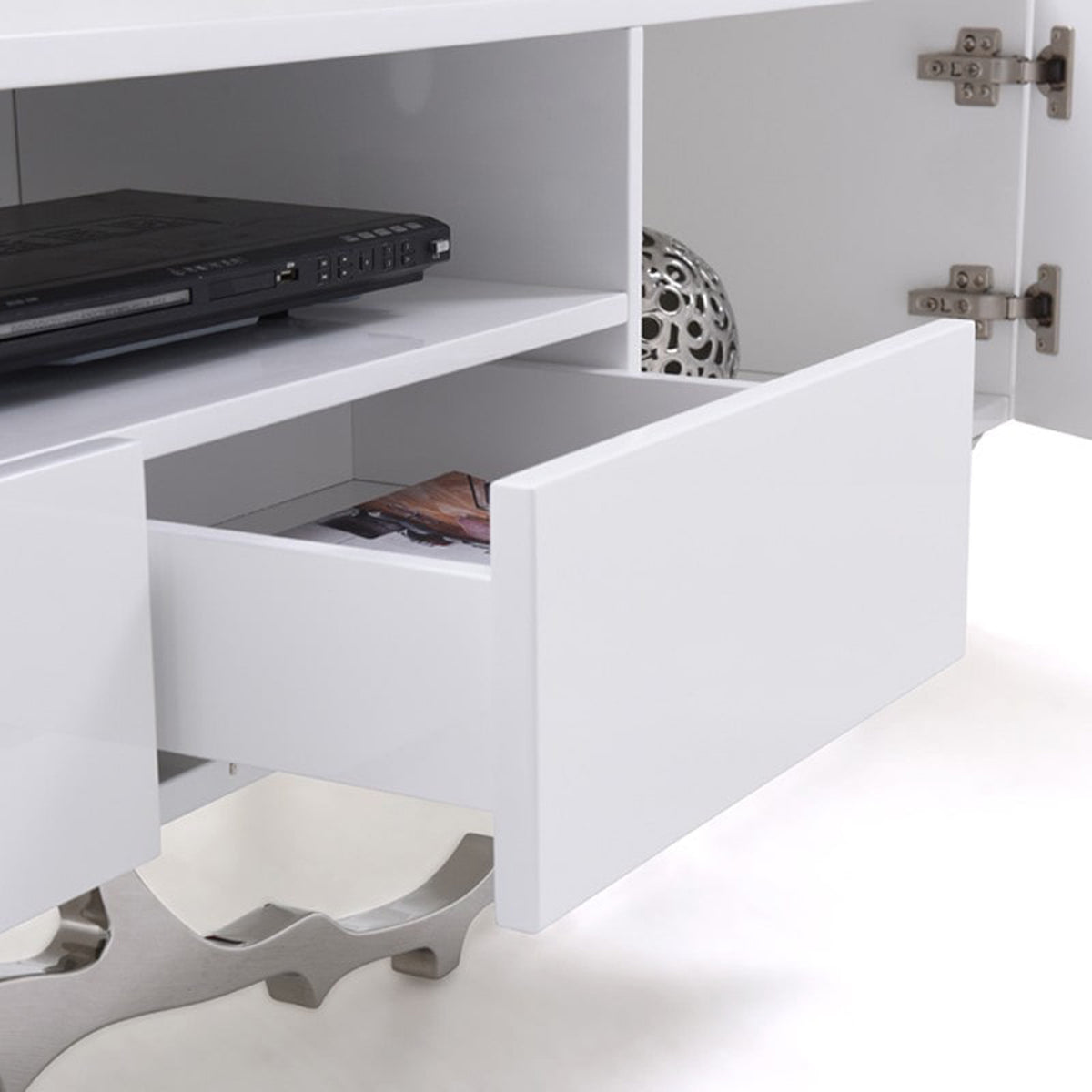 Legend - 87"-Wide Modern White TV Stand by VIG Furniture - View 9