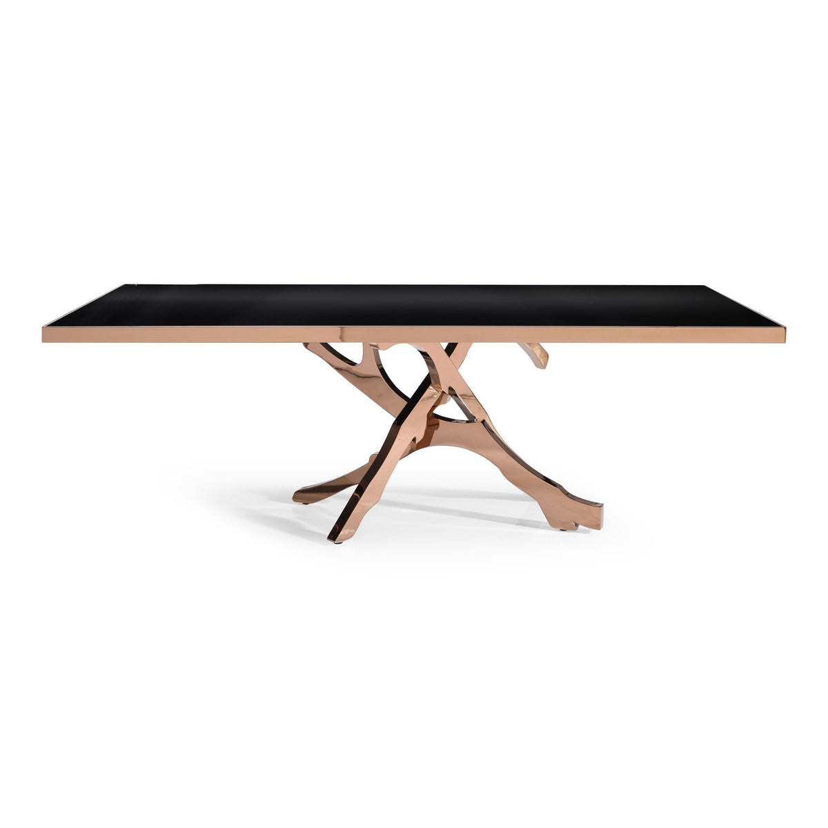 Legend - Modern Black Glass & Rosegold Dining Table by VIG Furniture - View 1