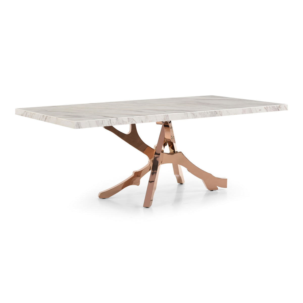 Legend - Modern White Marble & Rosegold Dining Table by VIG Furniture - View 11