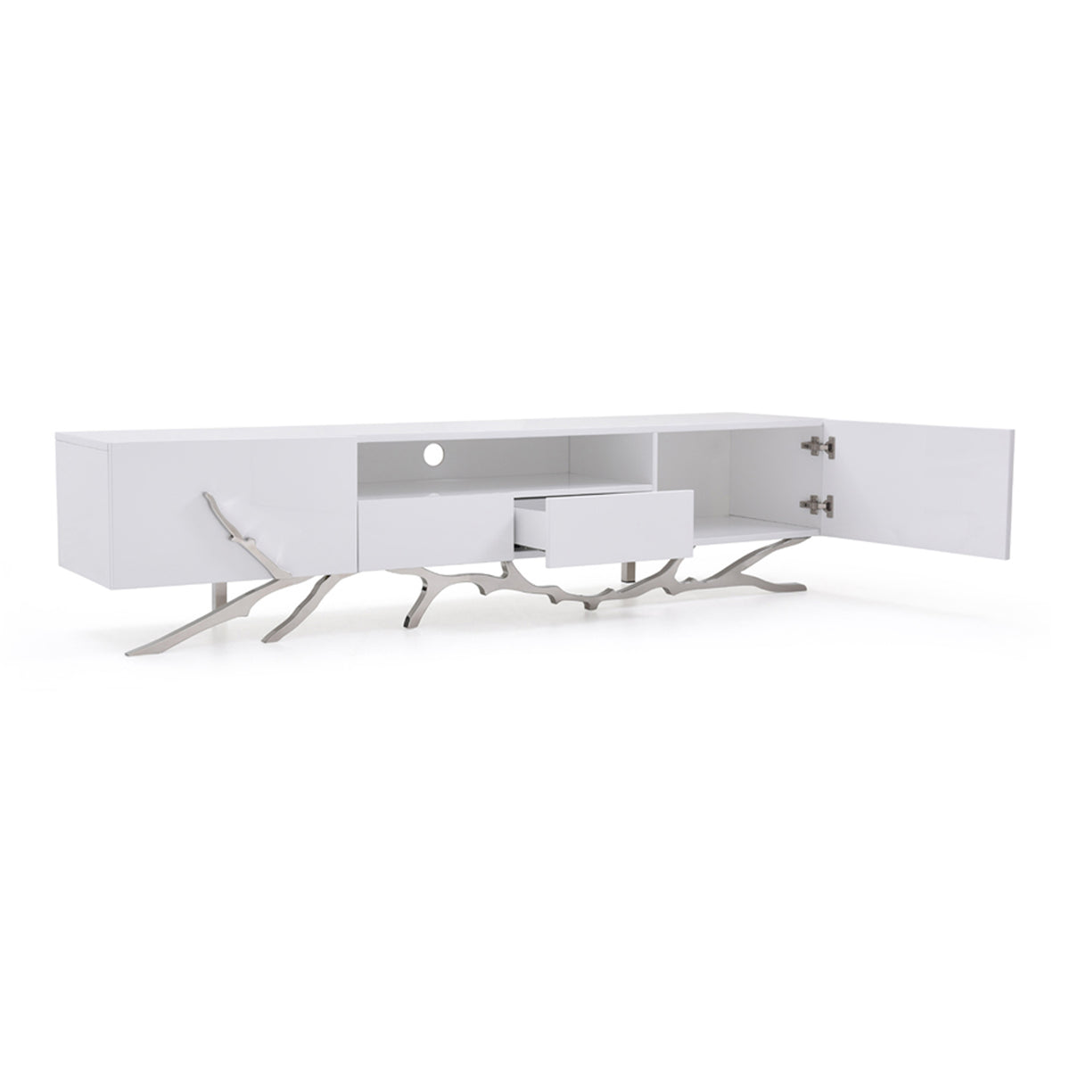 Legend 79"-Wide Modern White TV Stand by VIG Furniture - View 9