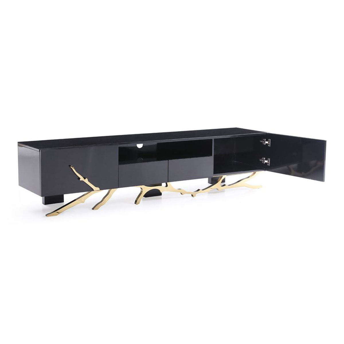 Legend Modern Black & Champagne Gold 87" TV Stand by VIG Furniture - View 7