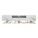 Legend - 87"-Wide Modern White Gold TV Stand by VIG Furniture - View 1