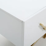 Legend - 87"-Wide Modern White Gold TV Stand by VIG Furniture - View 8