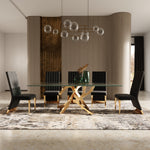 Keisha - Modern Black Velvet and Gold Dining Chair Set of 2 by VIG Furniture - View 6