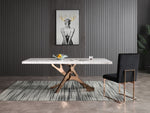 Legend - Modern White Marble & Rosegold Dining Table by VIG Furniture - View 3