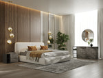 Liam - Modern Ivory Fabric Upholstered Bed by VIG Furniture - View 4