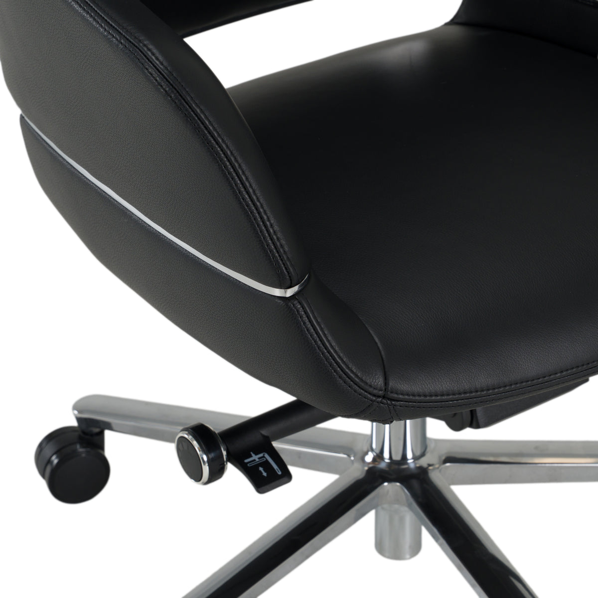 Liddell - Modern Black Leather Executive Office Chair by VIG Furniture - View 4