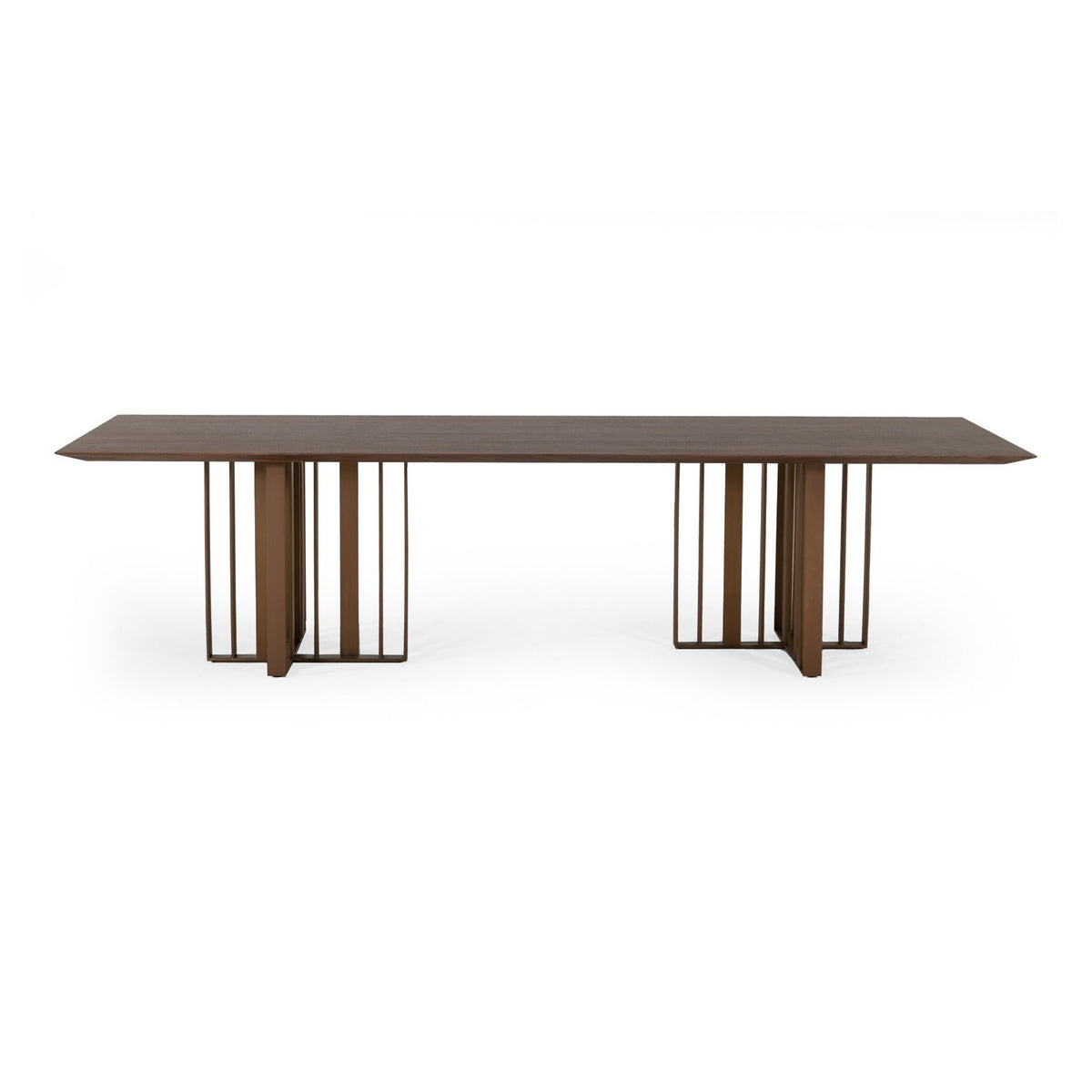 Livia - Modern Wenge & Gold Stainless Steel Dining Table by VIG Furniture - View 1