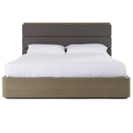 Lois - Modern Grey Leather & Beige Shagreen Bed by VIG Furniture - View 4