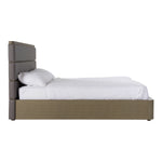 Lois - Modern Grey Leather & Beige Shagreen Bed by VIG Furniture - View 11