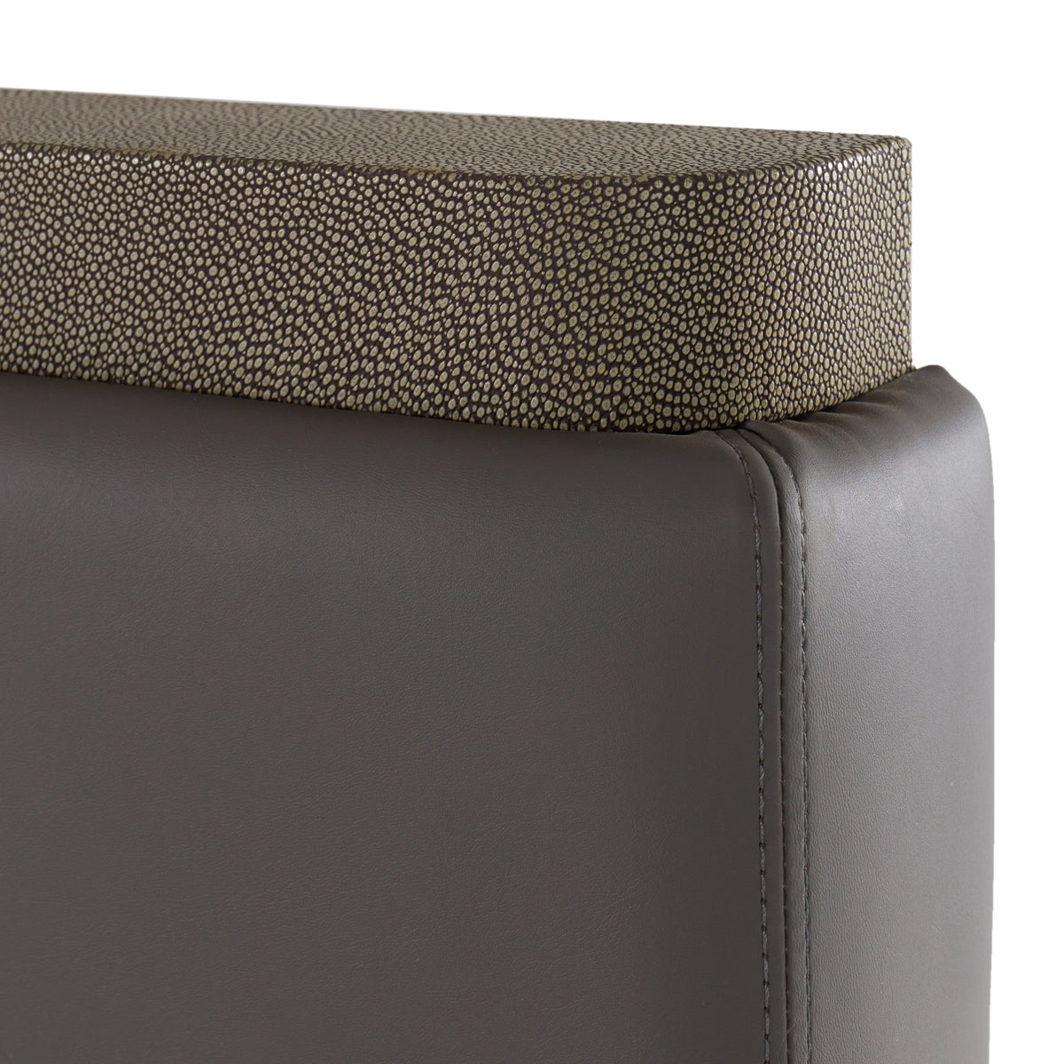 Lois - Modern Grey Leather & Beige Shagreen Bed by VIG Furniture - View 7