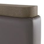 Lois - Modern Grey Leather & Beige Shagreen Bed by VIG Furniture - View 12