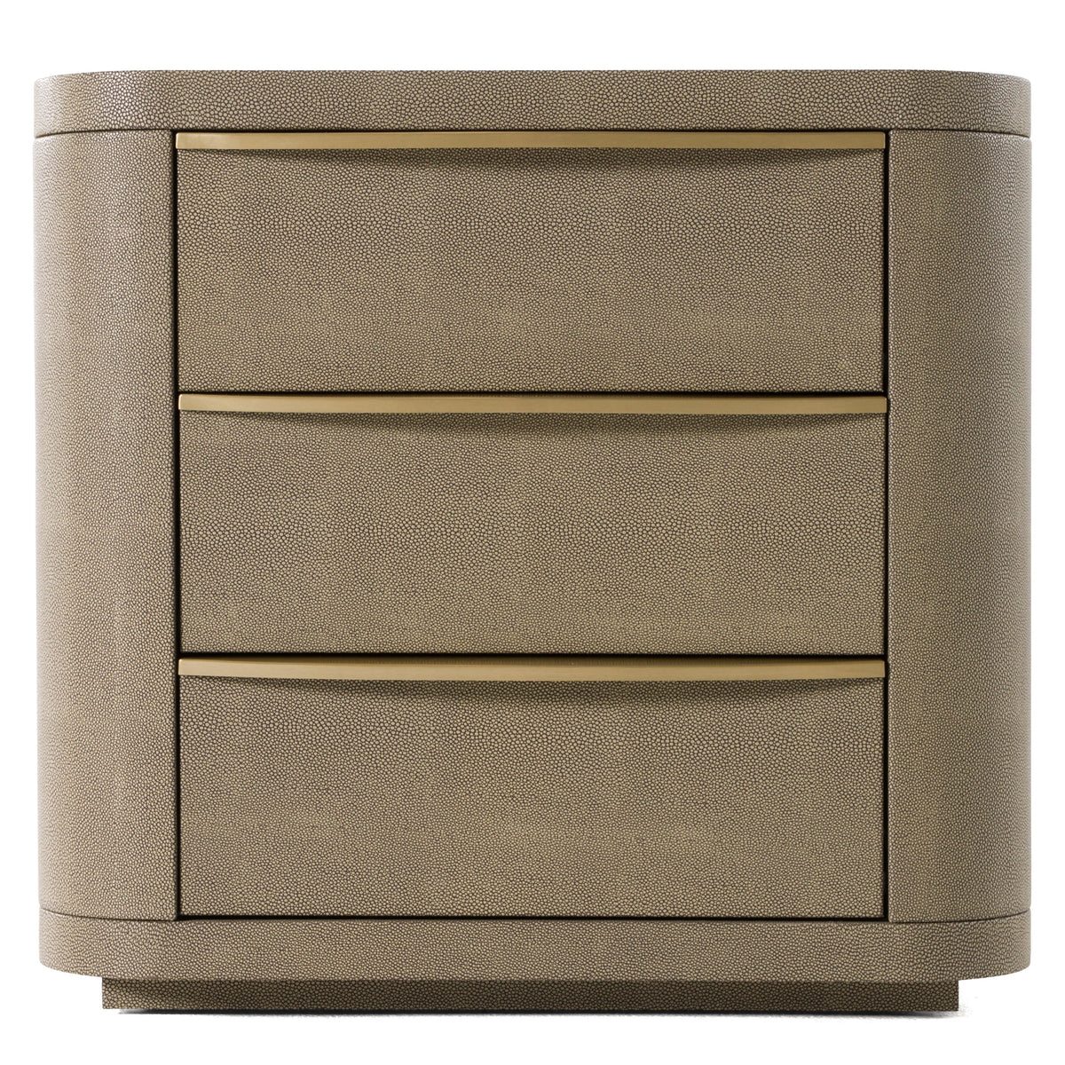 Lois - Modern Beige Shagreen + Brass Nightstand by VIG Furniture - View 5