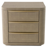 Lois - Modern Beige Shagreen + Brass Nightstand by VIG Furniture - View 6