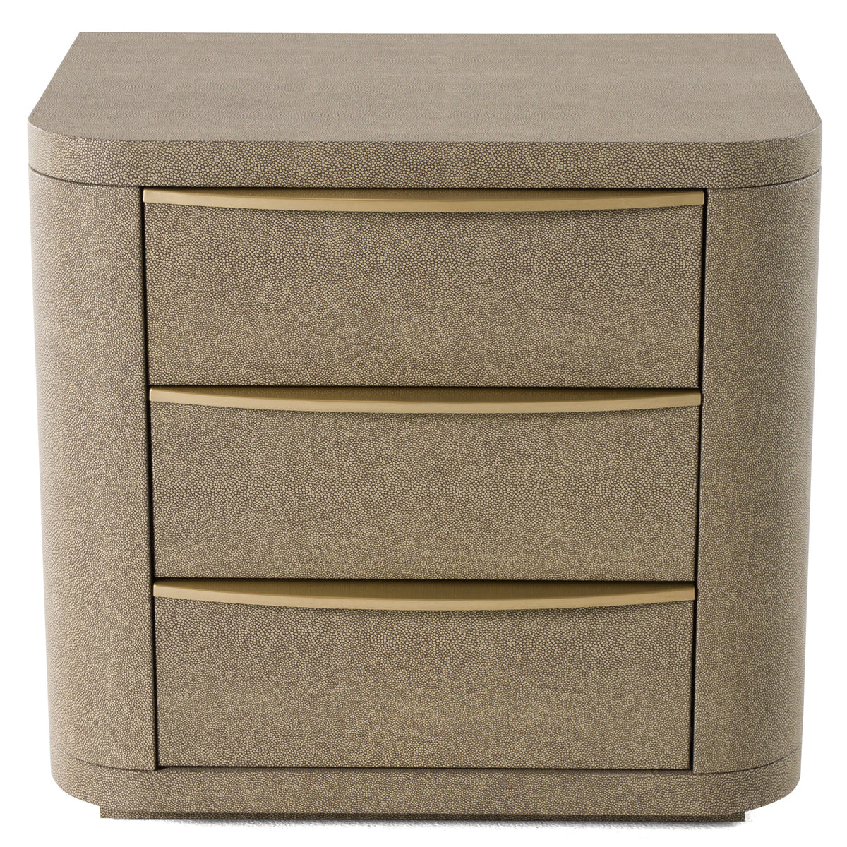 Lois - Modern Beige Shagreen + Brass Nightstand by VIG Furniture - View 6