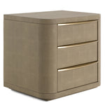 Lois - Modern Beige Shagreen + Brass Nightstand by VIG Furniture - View 7