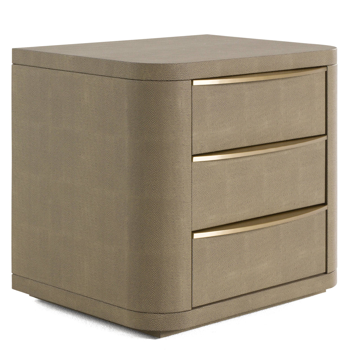 Lois - Modern Beige Shagreen + Brass Nightstand by VIG Furniture - View 7