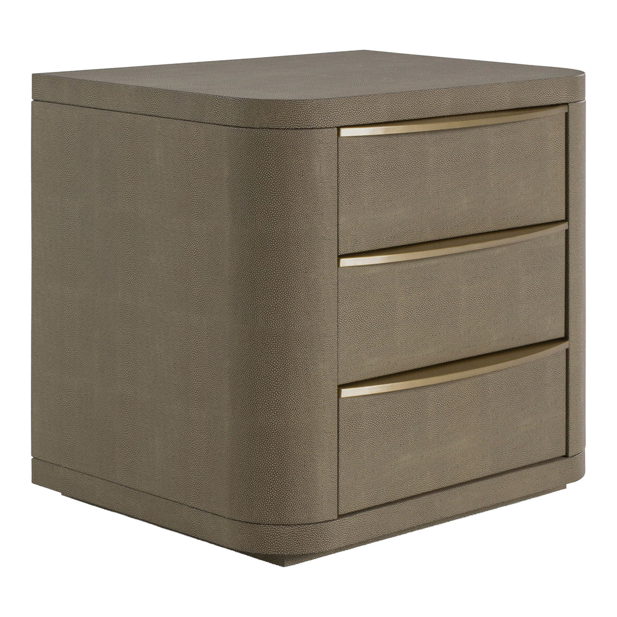 Lois - Modern Beige Shagreen + Brass Nightstand by VIG Furniture - View 11