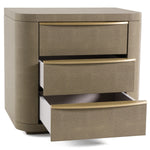 Lois - Modern Beige Shagreen + Brass Nightstand by VIG Furniture - View 10