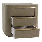 Lois - Modern Beige Shagreen + Brass Nightstand by VIG Furniture - View 12