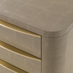 Lois - Modern Beige Shagreen + Brass Nightstand by VIG Furniture - View 9