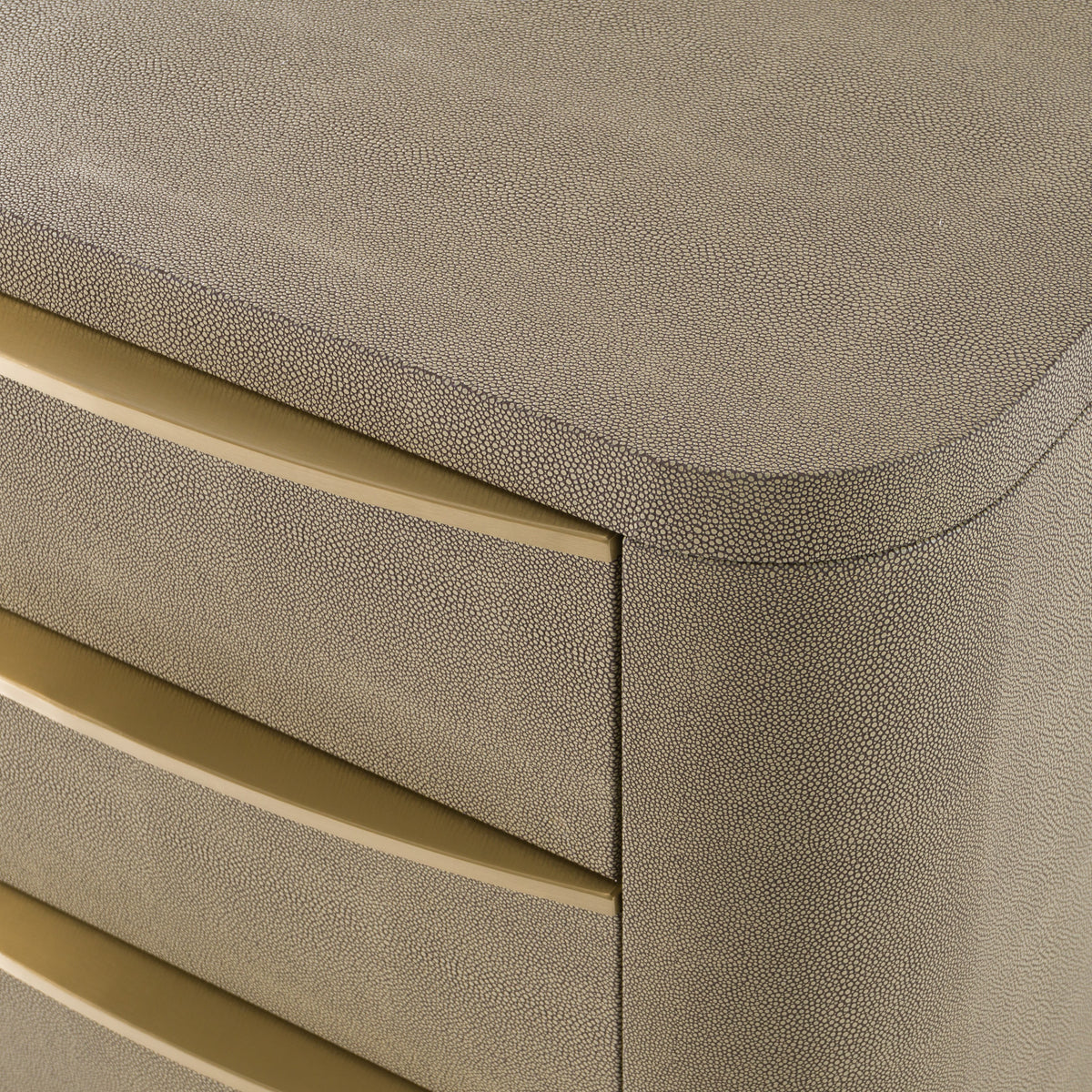 Lois - Modern Beige Shagreen + Brass Nightstand by VIG Furniture - View 9