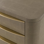 Lois - Modern Beige Shagreen + Brass Nightstand by VIG Furniture - View 14
