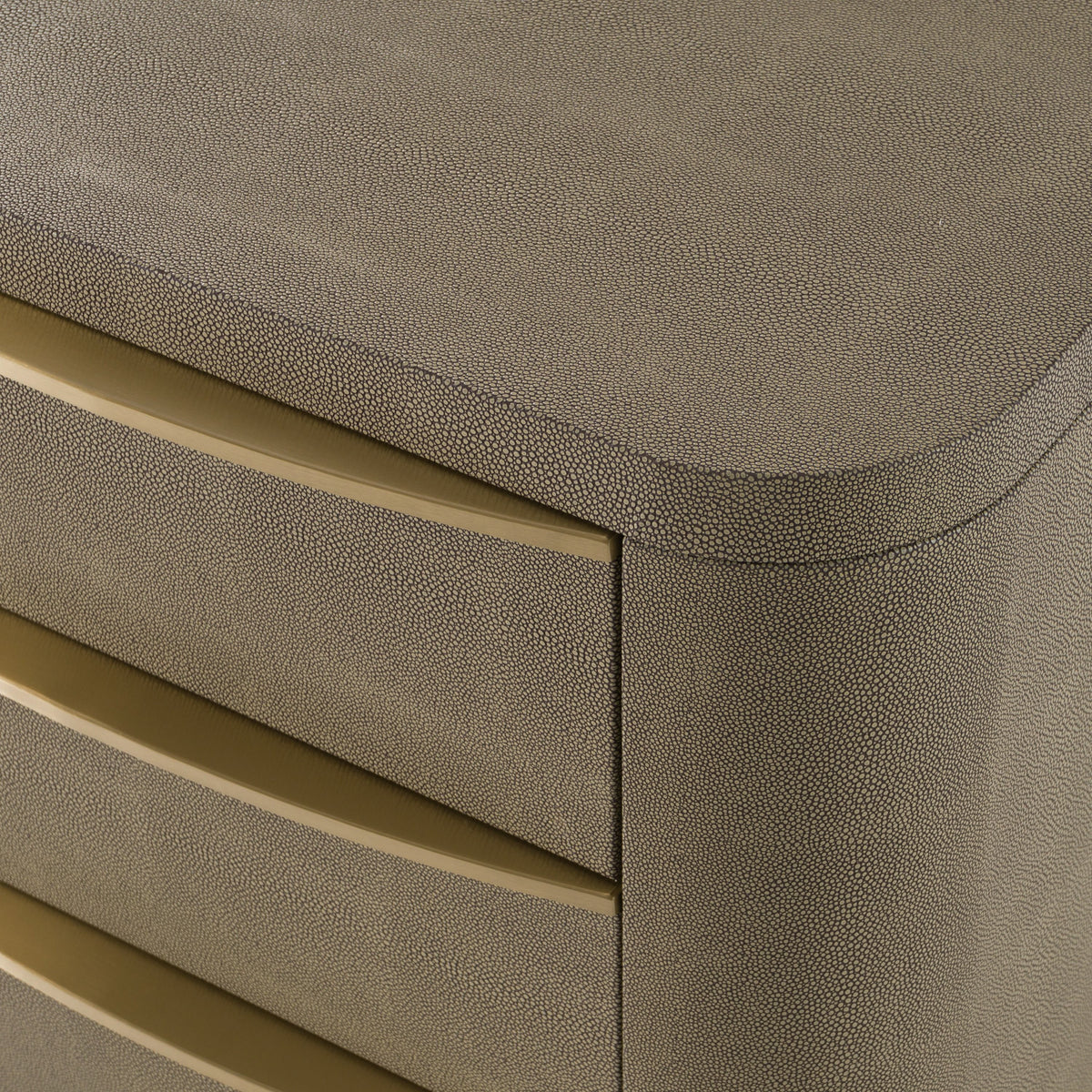 Lois - Modern Beige Shagreen + Brass Nightstand by VIG Furniture - View 14