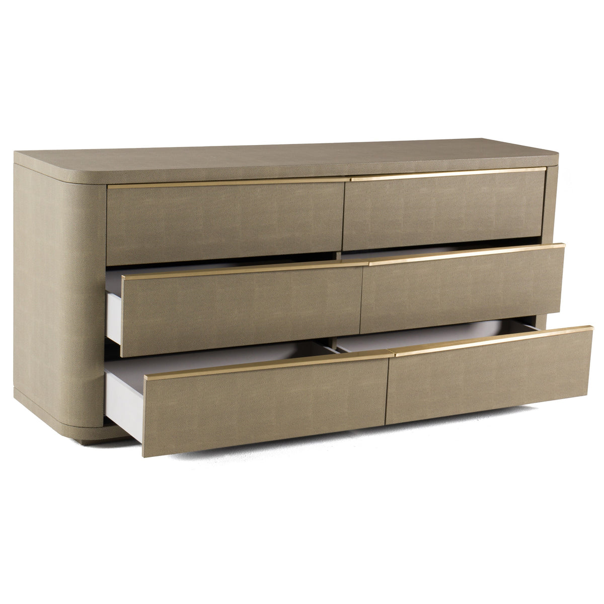 Lois - Modern Beige Shagreen + Brass Dresser by VIG Furniture - View 10