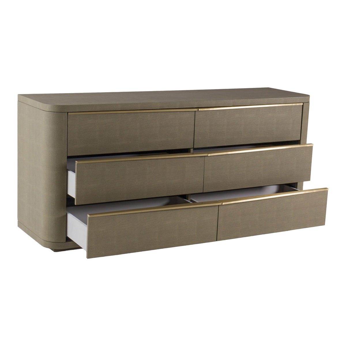 Lois - Modern Beige Shagreen + Brass Dresser by VIG Furniture - View 12