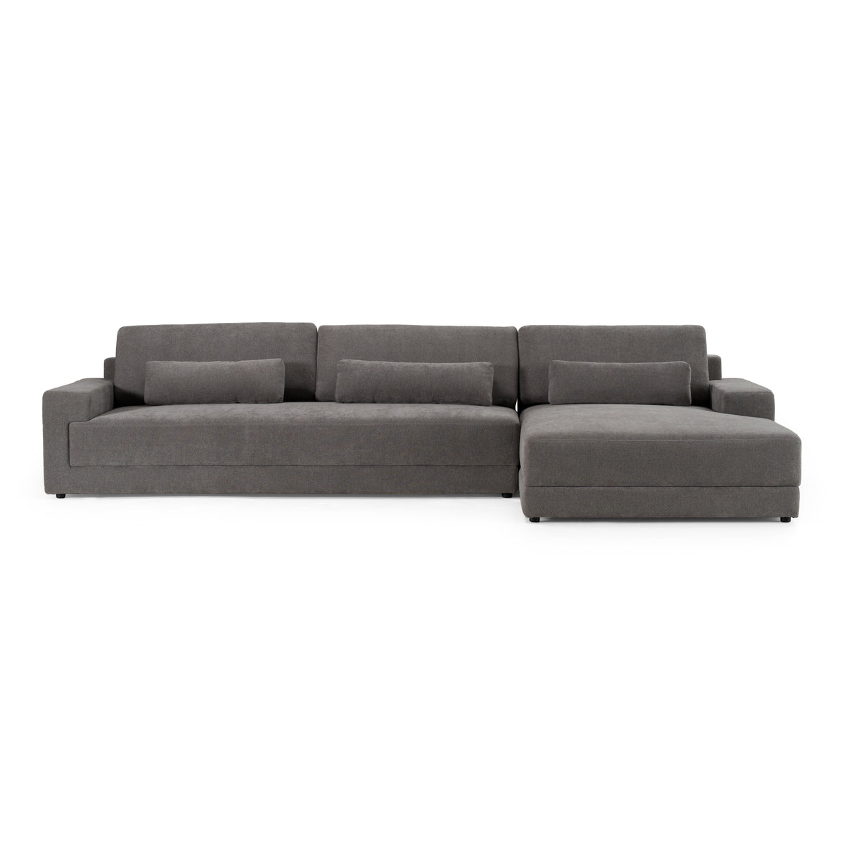 Loki - Modern Grey Fabric Right Facing Sectional Sofa by VIG Furniture - View 1