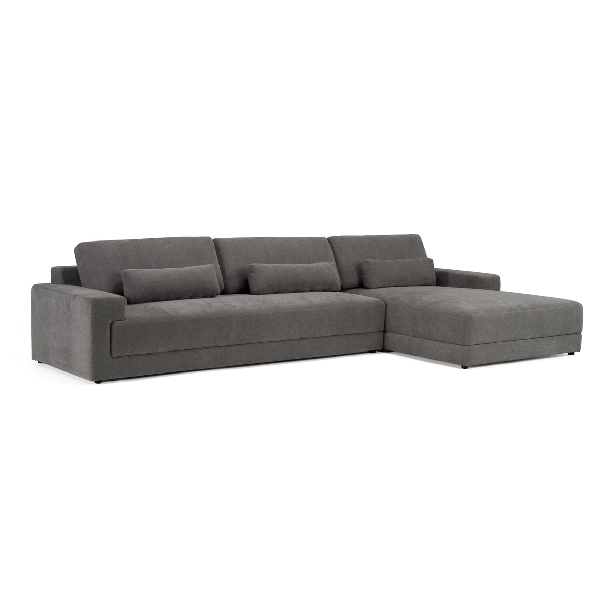 Loki - Modern Grey Fabric Right Facing Sectional Sofa by VIG Furniture - View 2
