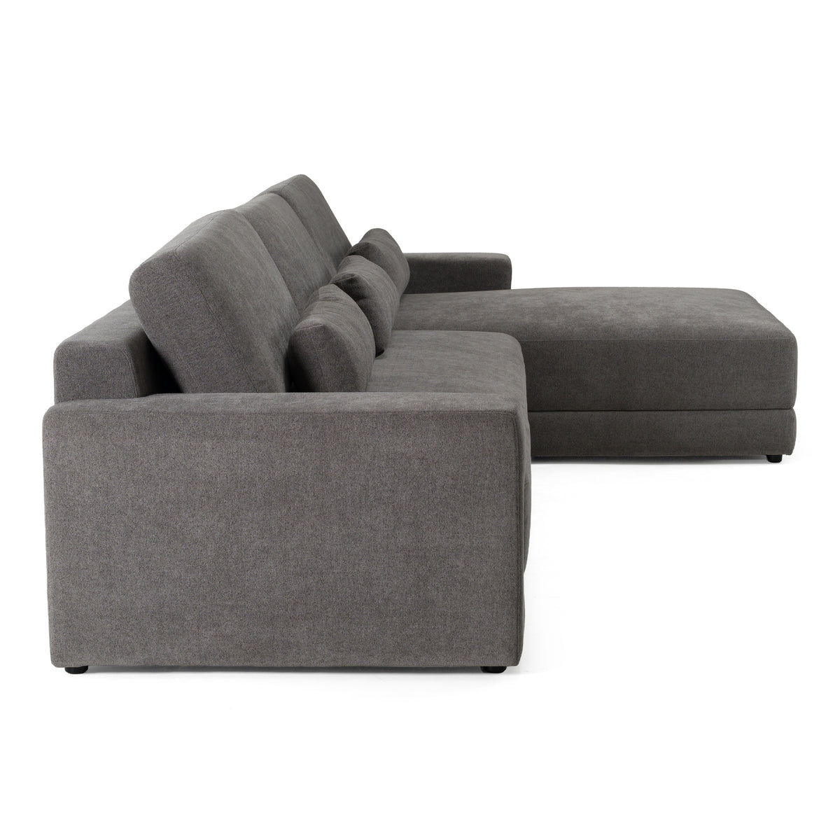 Loki - Modern Grey Fabric Right Facing Sectional Sofa by VIG Furniture - View 3