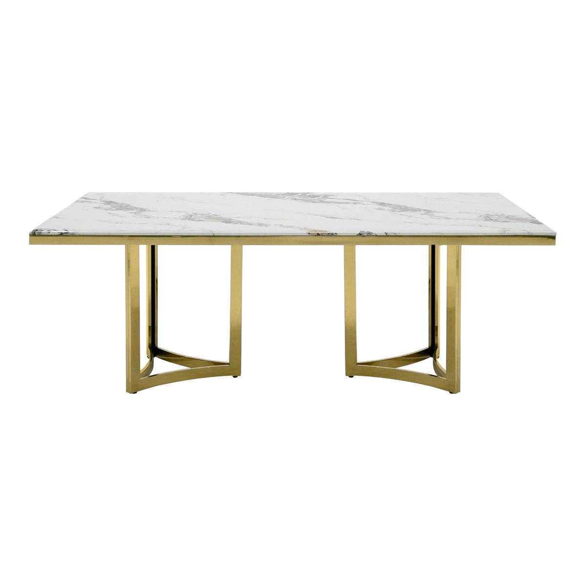 Loomis - White Marble & Gold Dining Table by VIG Furniture - View 1